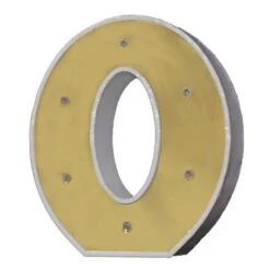 Letterlamp 'O' Metallic Goud