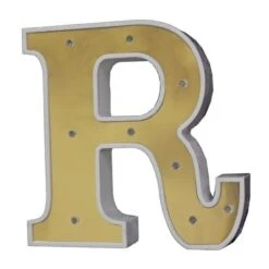 Letterlamp 'R' Metallic Goud