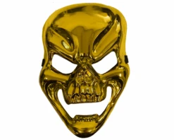 Angry Skull Head Masker Goud