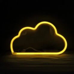 Neon LED Lamp Wolkje Geel
