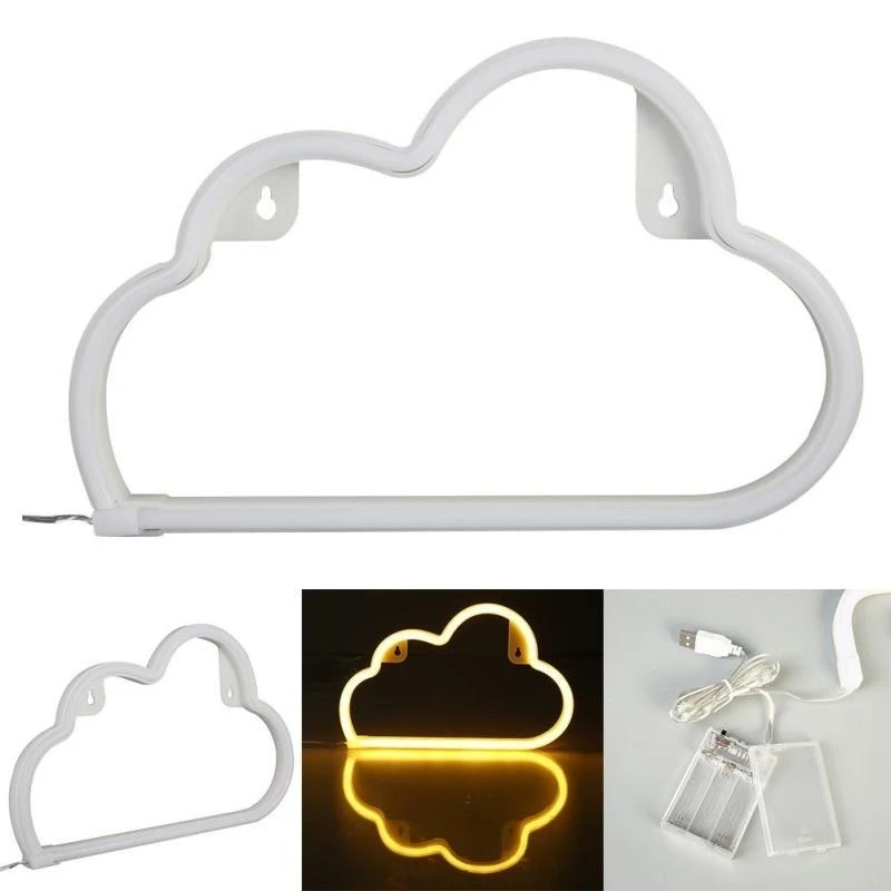 Neon LED Lamp Wolkje Geel - Afbeelding 2