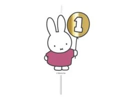 Nijntje Kaars 1 Jaar Roze