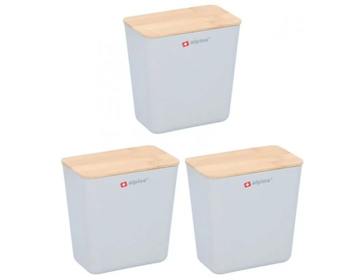 Alpina Opbergdoos Met Bamboedeksel (3st) - Afbeelding 2