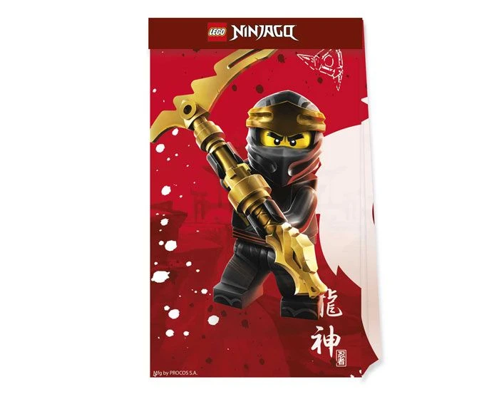 Papieren Uitdeelzakjes LEGO Ninjago (4st)