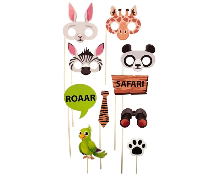 Photobooth Props Safari (10st)