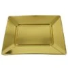 Plastic Borden Rechthoek Goud 23x17cm (6st)