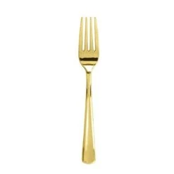 Plastic Dessertvorken Metallic Goud (12st)