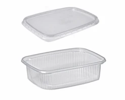 Saladebakjes Rechthoek Met Deksel 125cc (100st)