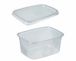 Saladebakjes Rechthoek Met Deksel 250cc (100st)