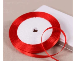 Satijnlint 6mm Rood