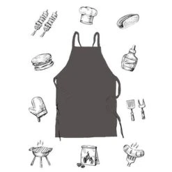 Wegwerp Schort Zwart (3st)