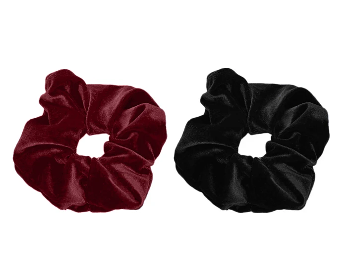 Scrunchie Haarelastiek Rood & Zwart (2st)