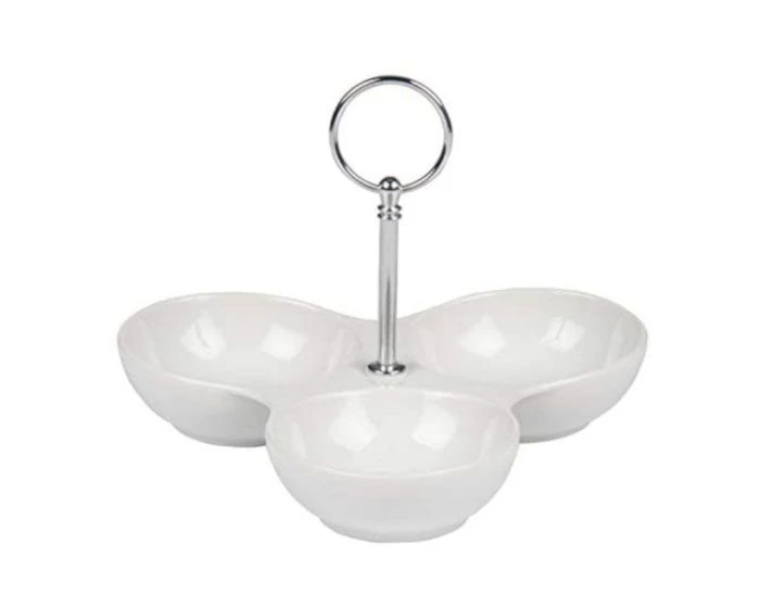 Alpina Serveerschaal Keramiek 3-vaks 20x16cm - Afbeelding 2