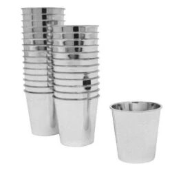 Shotglazen Metallic Zilver (10st)