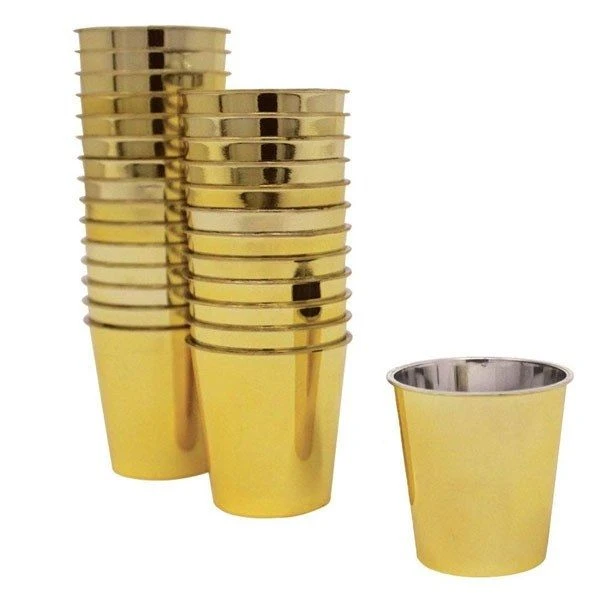 Shotglazen Metallic Goud (10st)