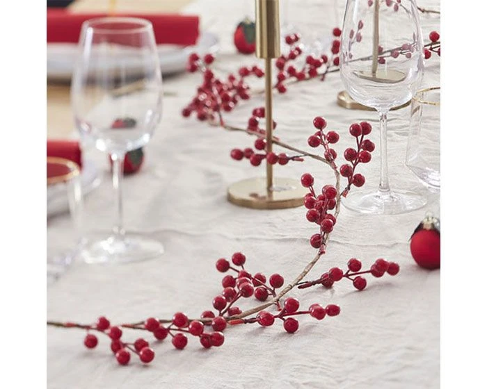 Decoratieslinger Rode Besjes Ginger Ray (1,8m) - Afbeelding 3