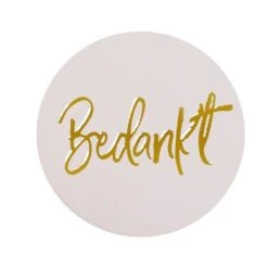 Stickers Rond Bedankt Goud (24st)