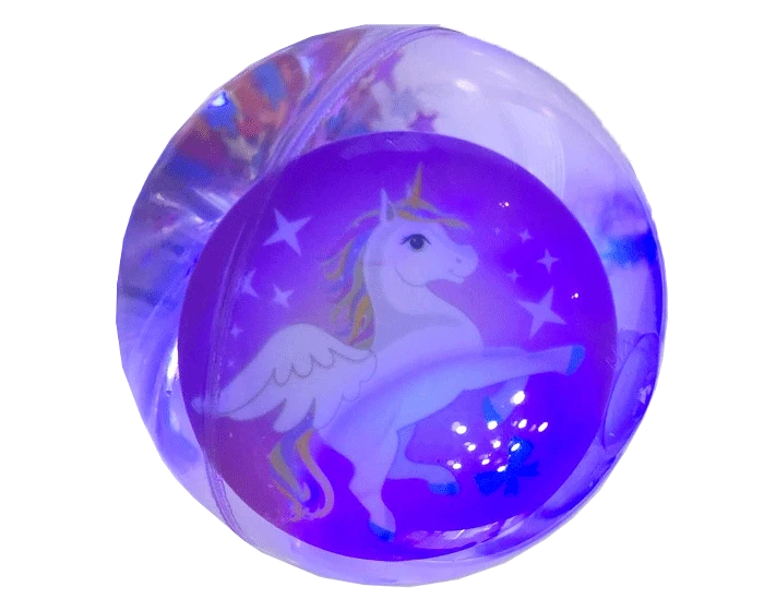 Stuiterbal Unicorn Met Licht - Afbeelding 2