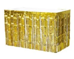 Folie Fringe Tafelrok Goud (275x74cm)