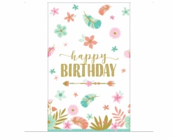 Tafelkleed Boho Happy Birthday (137x243cm)