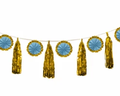 Tassel & Waaier Slinger Blauw/Goud