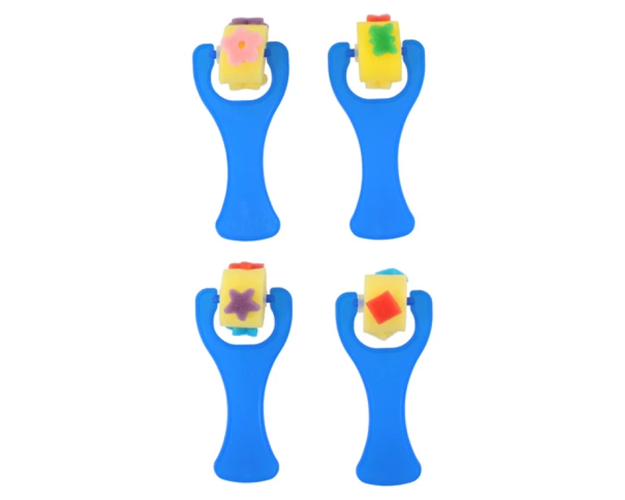 Verfrollers Met Patroon (4st) 4 Verfrollers Met Patroon (4st) - Afbeelding 2