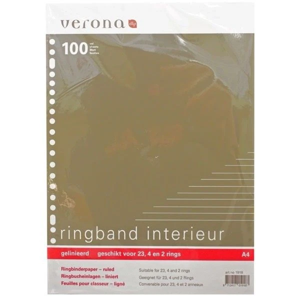 Ringband Interieur A4 Gelinieerd 3 Ringband Interieur A4 Gelinieerd