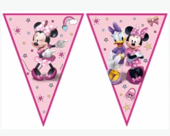 Papieren Vlaggenlijn Minnie Mouse (2,3m)