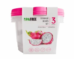 Voorraaddoosset Roze 1230ml (3st)