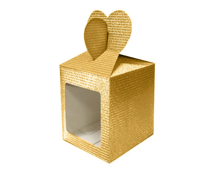 Vouwdoosje Glitter Goud (6st)